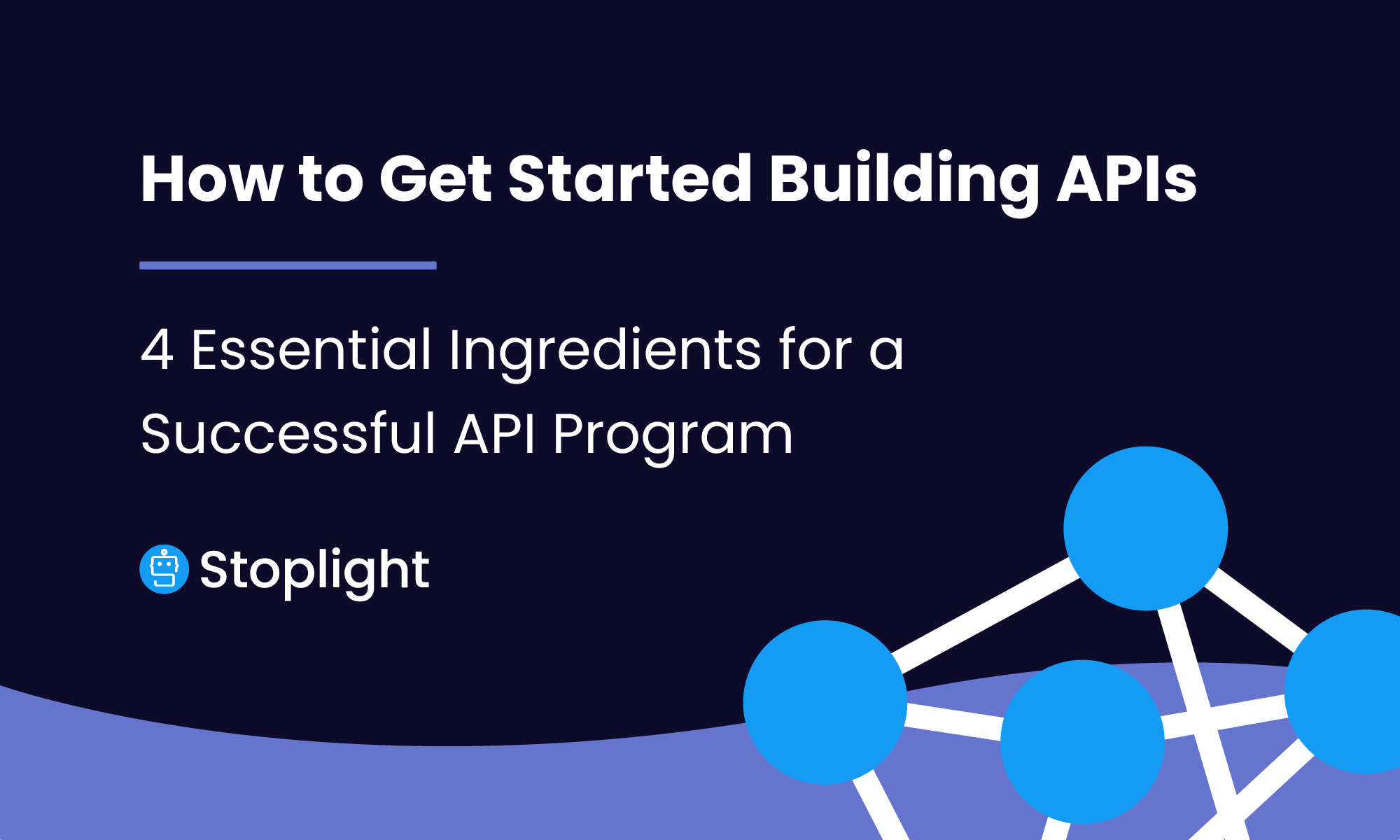 How to Get Started Building APIs: 4 Essential Ingredients for a Successful API Program